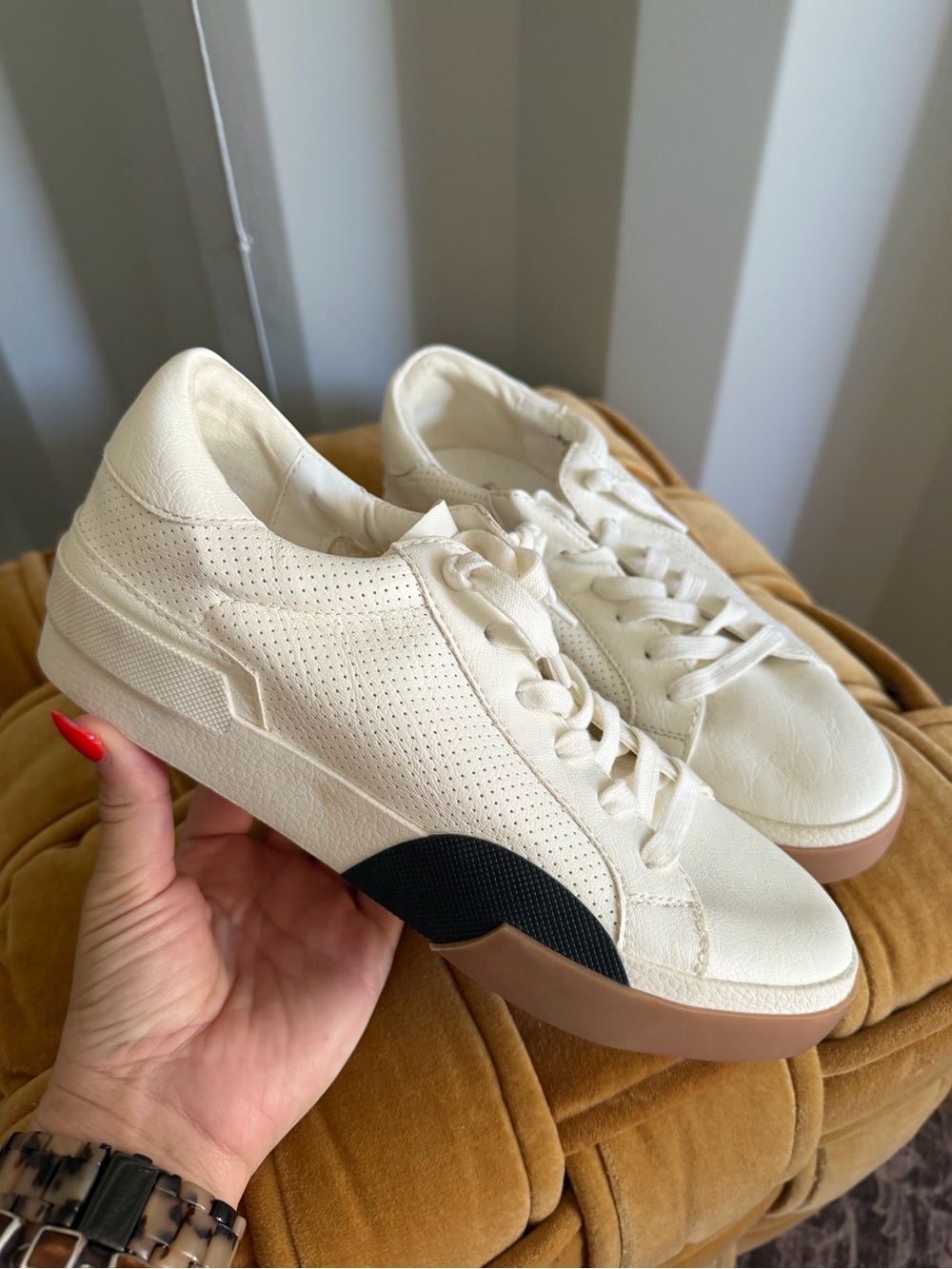 Dolce Vita Harryson Sneakers White Black Gum Women’s 8.5 NWOT